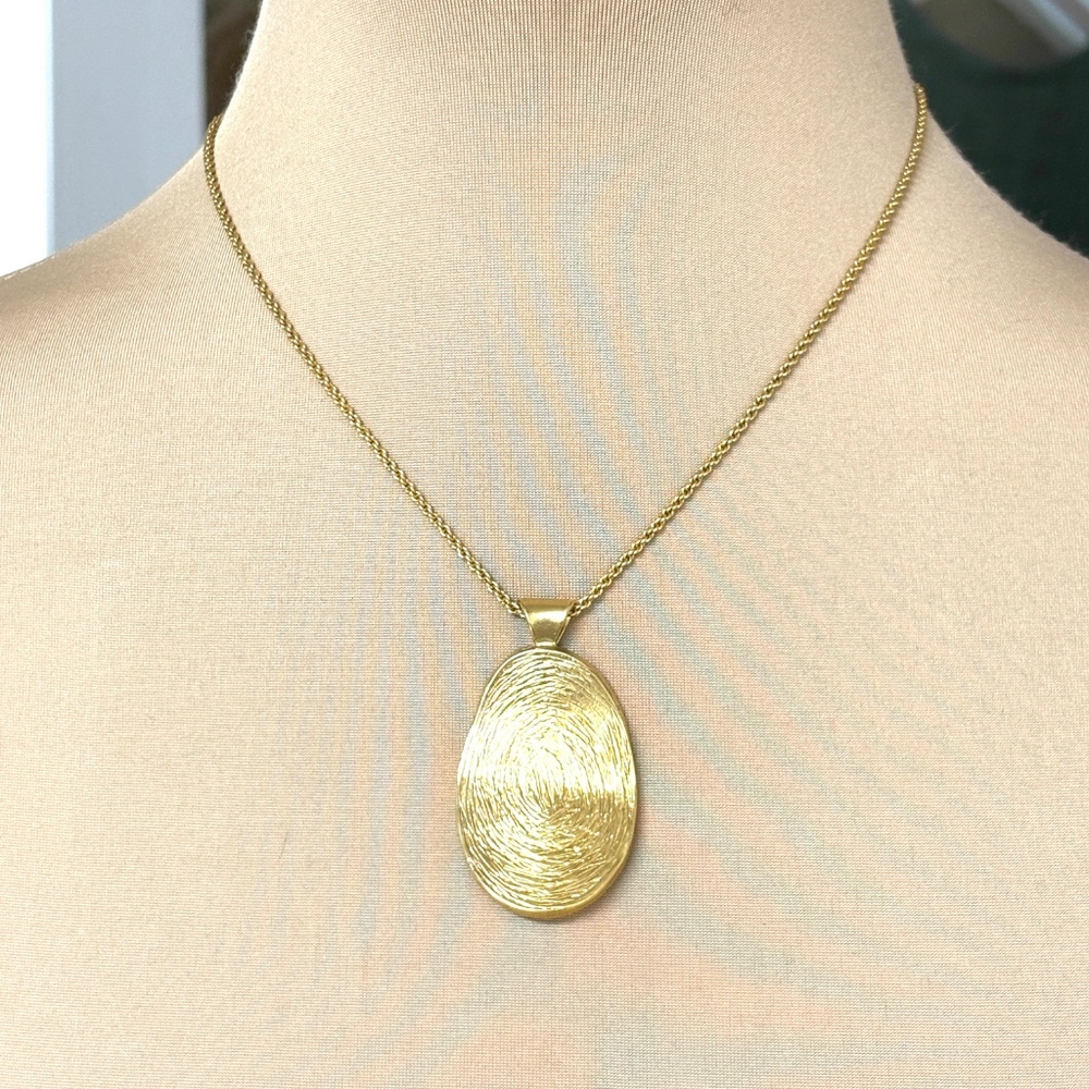 necklace pendant YAM 14kt gold over sterling silver Tree of Life ribbon & chain